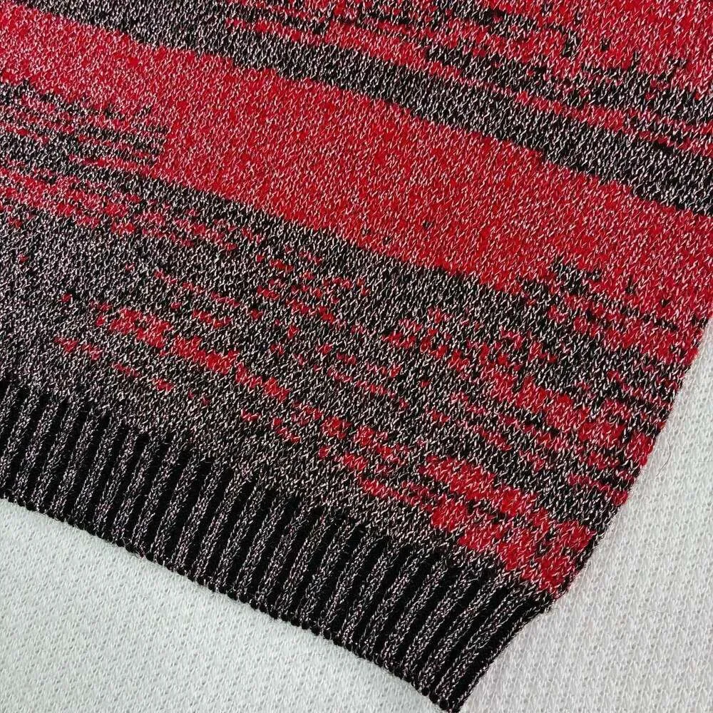 Miss Kelly 1999 Red and Black Striped Knit Mini Skirt Size S,M,L Women’s New
